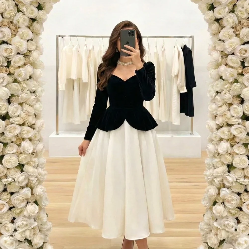 

Customized Simple Chinese Style Velour Pleat Ruched A-line V-neck Ankle Length Evening Dresses Sizes Available for Woman Retro