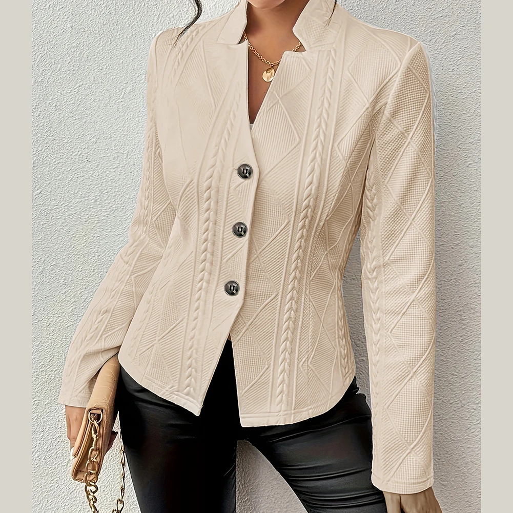 Für Street Style Herbst Winter Mantel Lässige Ausflüge Knopfverschluss Frauen Jacke Frauen Anzug Cinched Taille Funktion