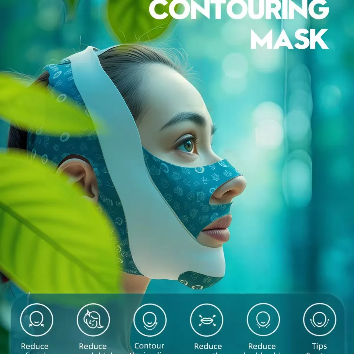 

Тонкая повязка для лица V-образная подтяжка лица, подтяжка морщин на лице, улучшение двойного подбородка, резьба по маске для сна