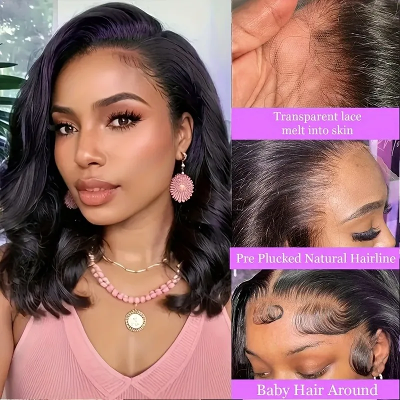 الجسم موجة الدانتيل الجبهة الباروكات شعر الإنسان واسعة الدانتيل 200 الكثافة خصلات الشعر المستعار الإنسان 13x4 شعر الإنسان الدانتيل الجبهة الباروكات قبل قطعها 20 بوصة #6