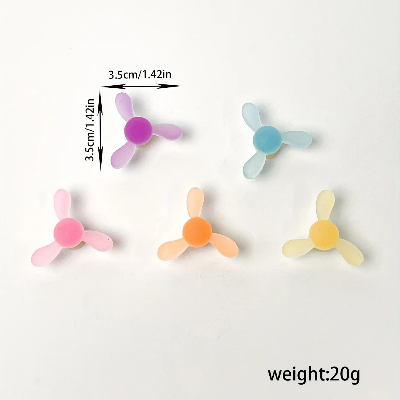 5pcs Luminous Windmill Shoe Charms DIY Rotating Accessories for Clogs Garden Outdoor Hole Shoes Decoration