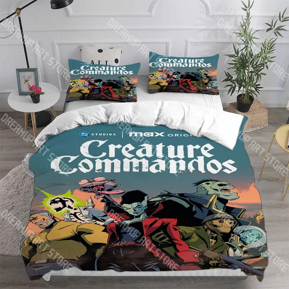 Fashion Creature Commandos(2024) Bedding Set Single Twin Full Queen King Size Bed Set Kids Bedroom Duvetcover Sets Bed Sheet Set