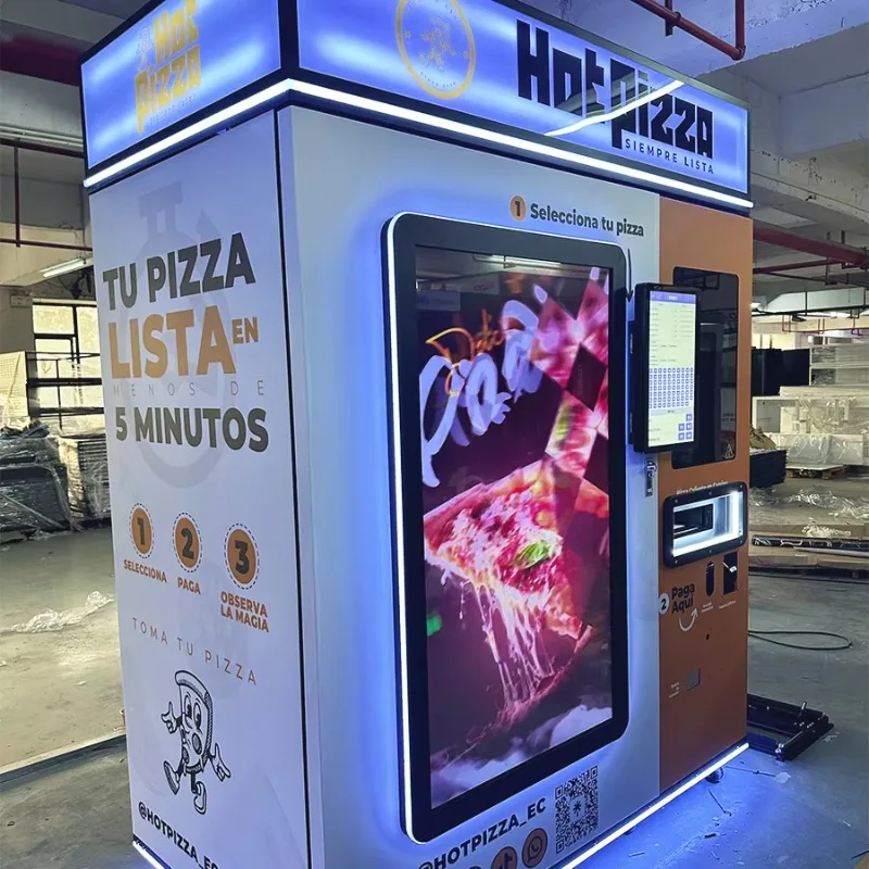 Customized Smart Pizza Vending Machine with Touchscreen Multiple Payment Options Remote