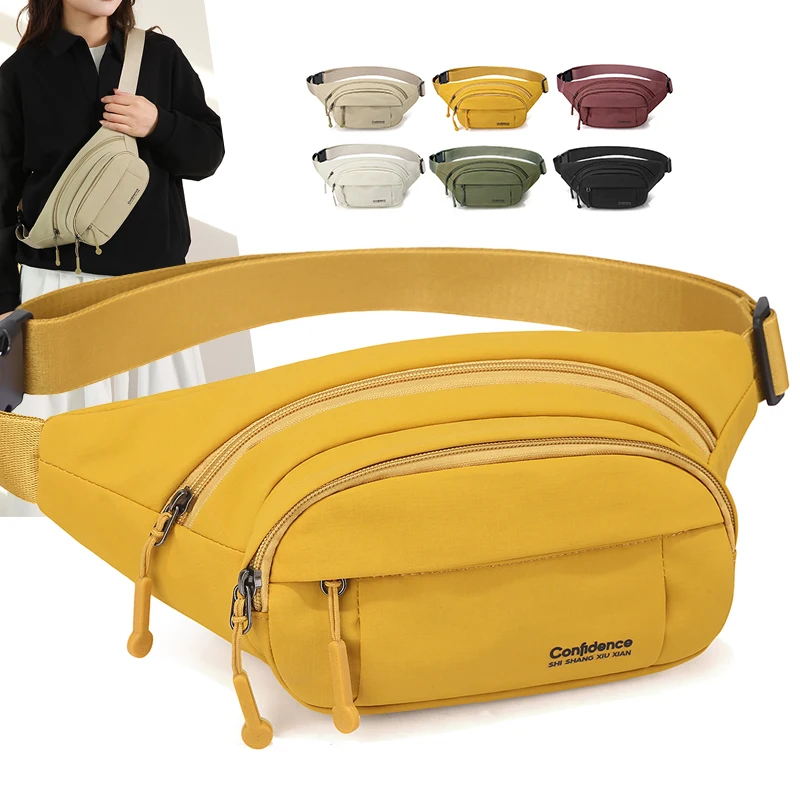 

Многофункциональная водонепроницаемая поясная сумка с множеством карманов для мужчин и женщин, антикражная сумка через плечо для бега, путешествий и походов.