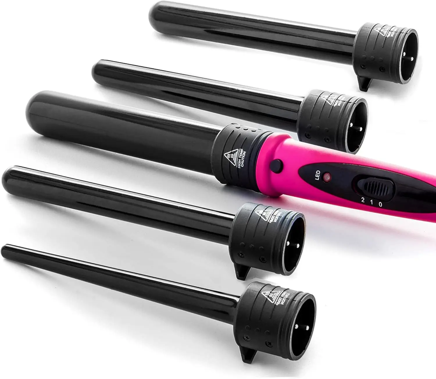 

Professional 8-Piece Hair Styling Set with Interchangeable Flat and Curling Irons for Instant Straightening and Curling