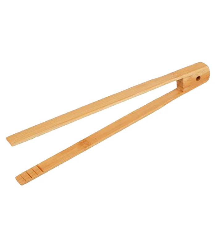 Tradineur-bamboo tongs-Manufacture of Spain-ideal for cooking, serving salads and much more-30x4x2 cm