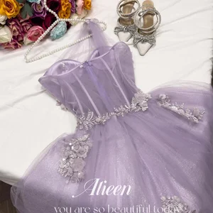 Dear lilac a shoulder lace elegant woman wedding party dress dresses of personalized luxury night gala graduation ball 12 Main Sales Dress Lilas For Graduation - №12