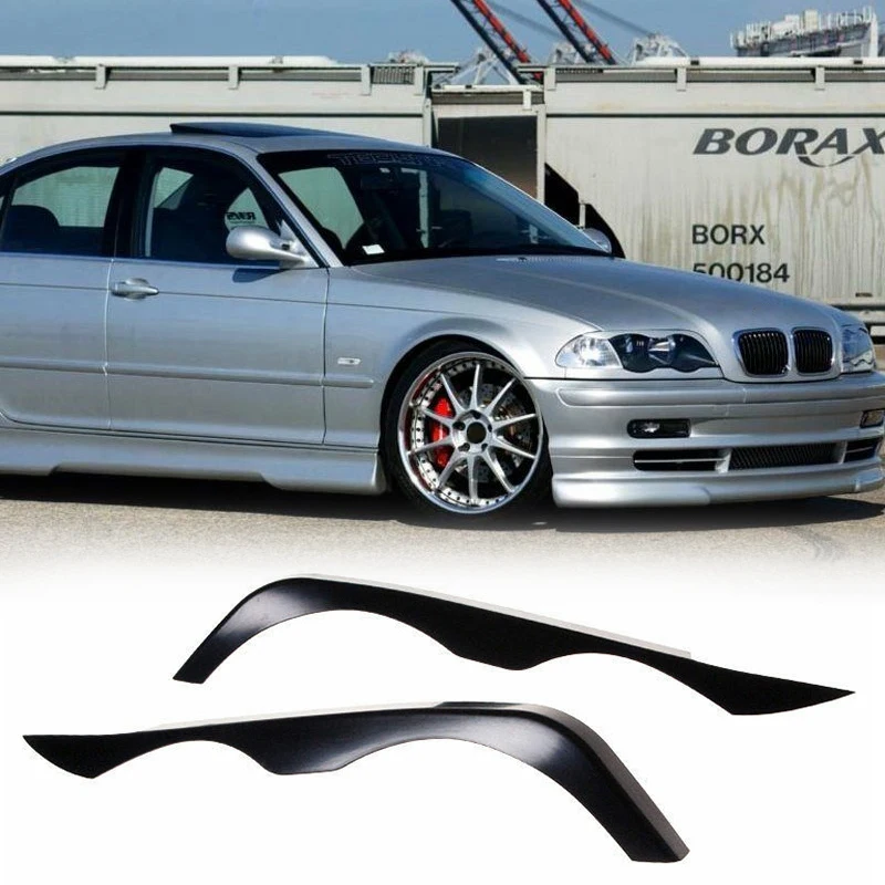 Car Eyebrows Headlight Cover Eyelids For-BMW E46 M3 Coupe