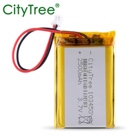 103450 2500mAh JST PH 2.0mm 2pin Plug 3.7V Rechargeable Battery for Bluetooth Headset Camera GPS Navigator MP5