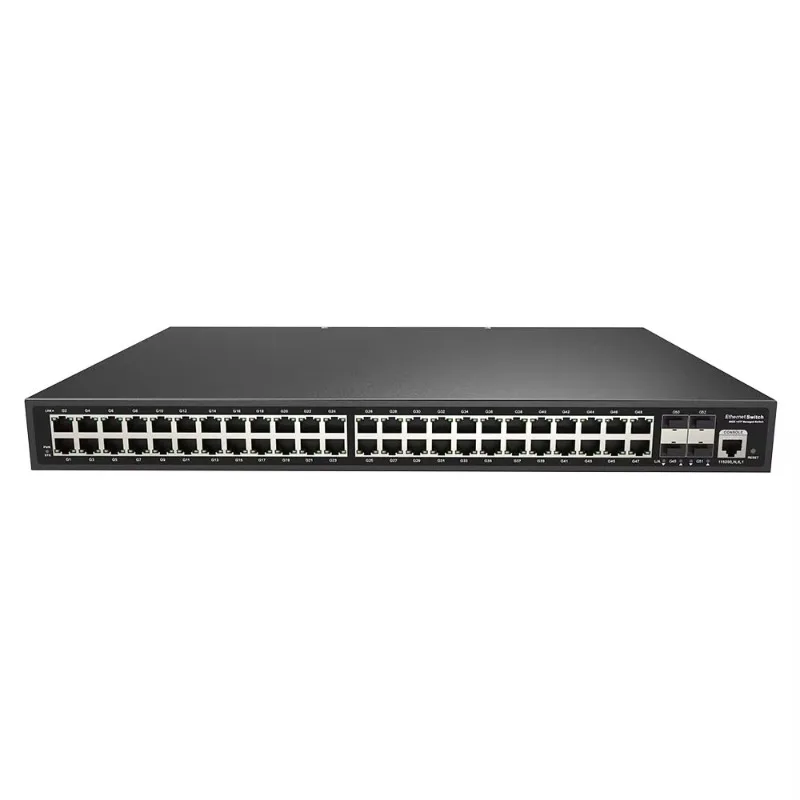 52-port Full Gigabit L2+ Managed Ethernet Switch Full-Duplex & Half-Duplex 48 RJ45 Ports + 4 SFP Fiber Slot Ports