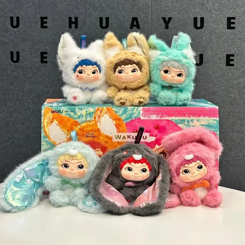 .2026New Wakuku الثعلب والأرنب الأذى سلسلة صندوق غامض Kawaii دمية من الفينيل ألعاب من نسيج مخملي Kawaii قلادة سلسلة لعبة هدية #5