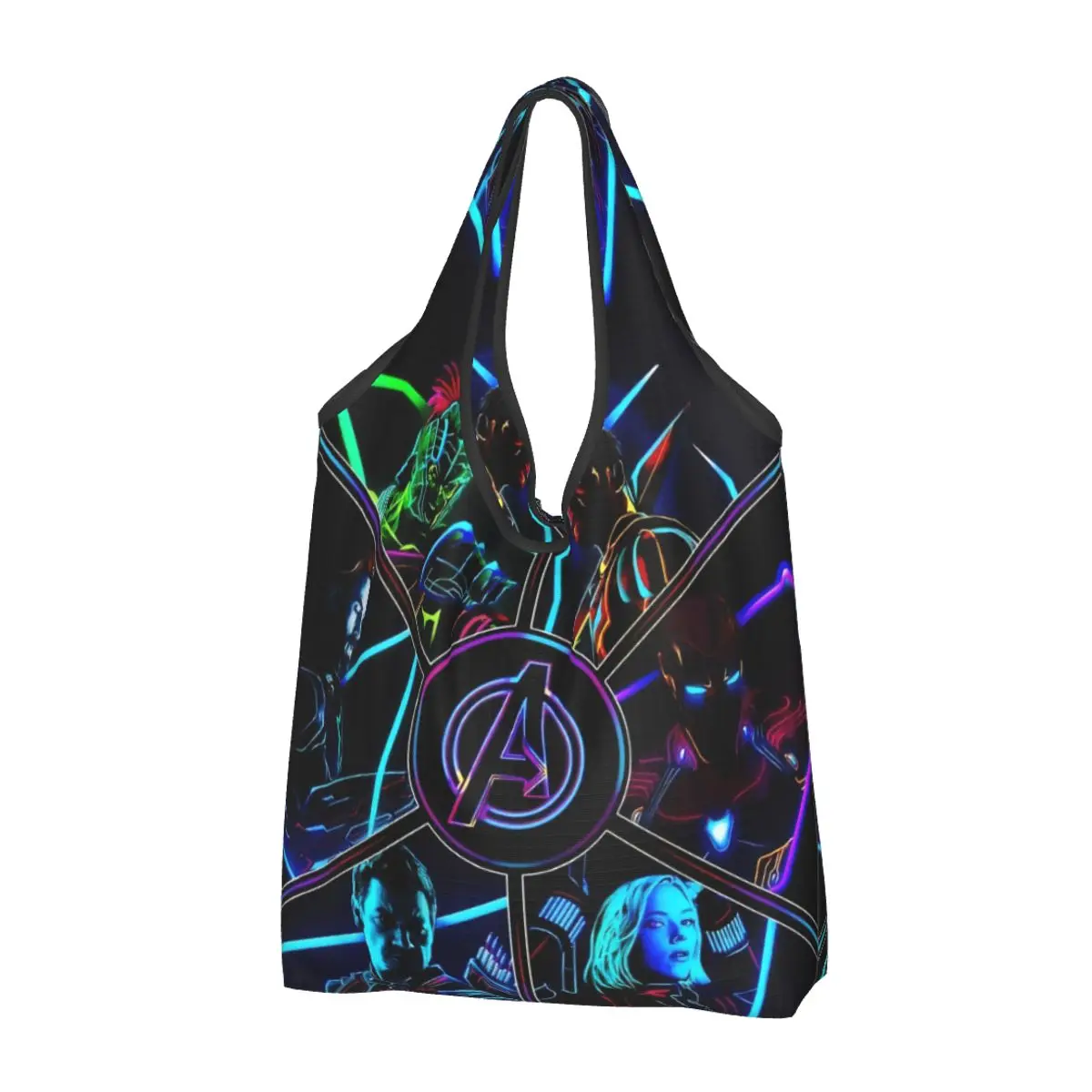 Custom Disney Iron Man Marvel Film Groceries Tote Shopping Bags Women Funny Shopper Shoulder Bags Big Capacity Handbag