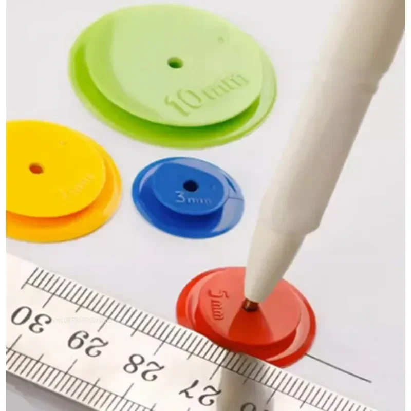 4 قطعة خليط و Quilting مسح تتبع التماس بدل عجلة الدوائر أنماط الخياطة خياط خط حلقة أداة الرسم المستديرة حاكم