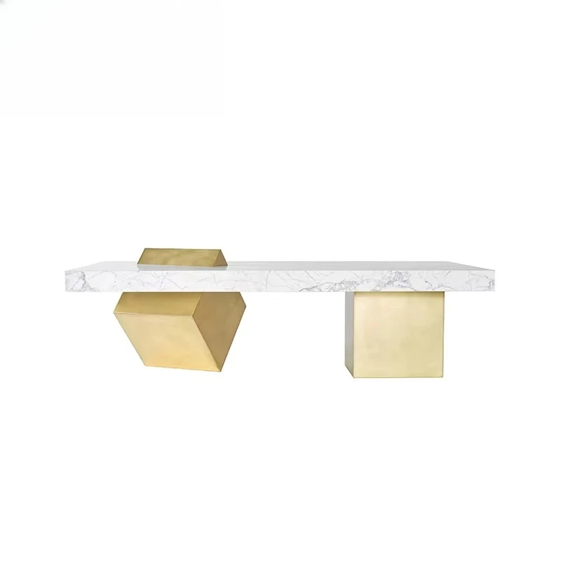 

Modern design travertine natural marble center table low living room furniture