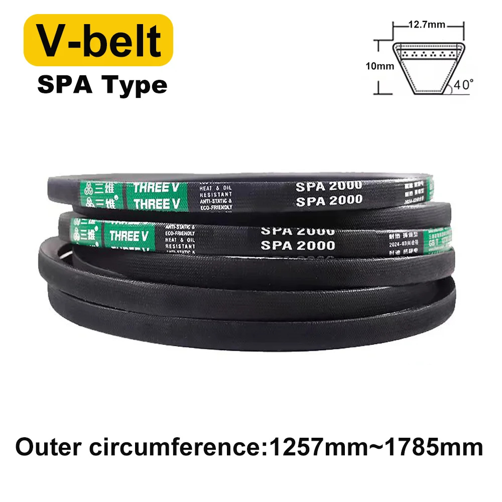 

Type SPA Conveyor Belts Rubber Transport Strap Narrow Drive V Belt Outer circumference：1257-1785mm