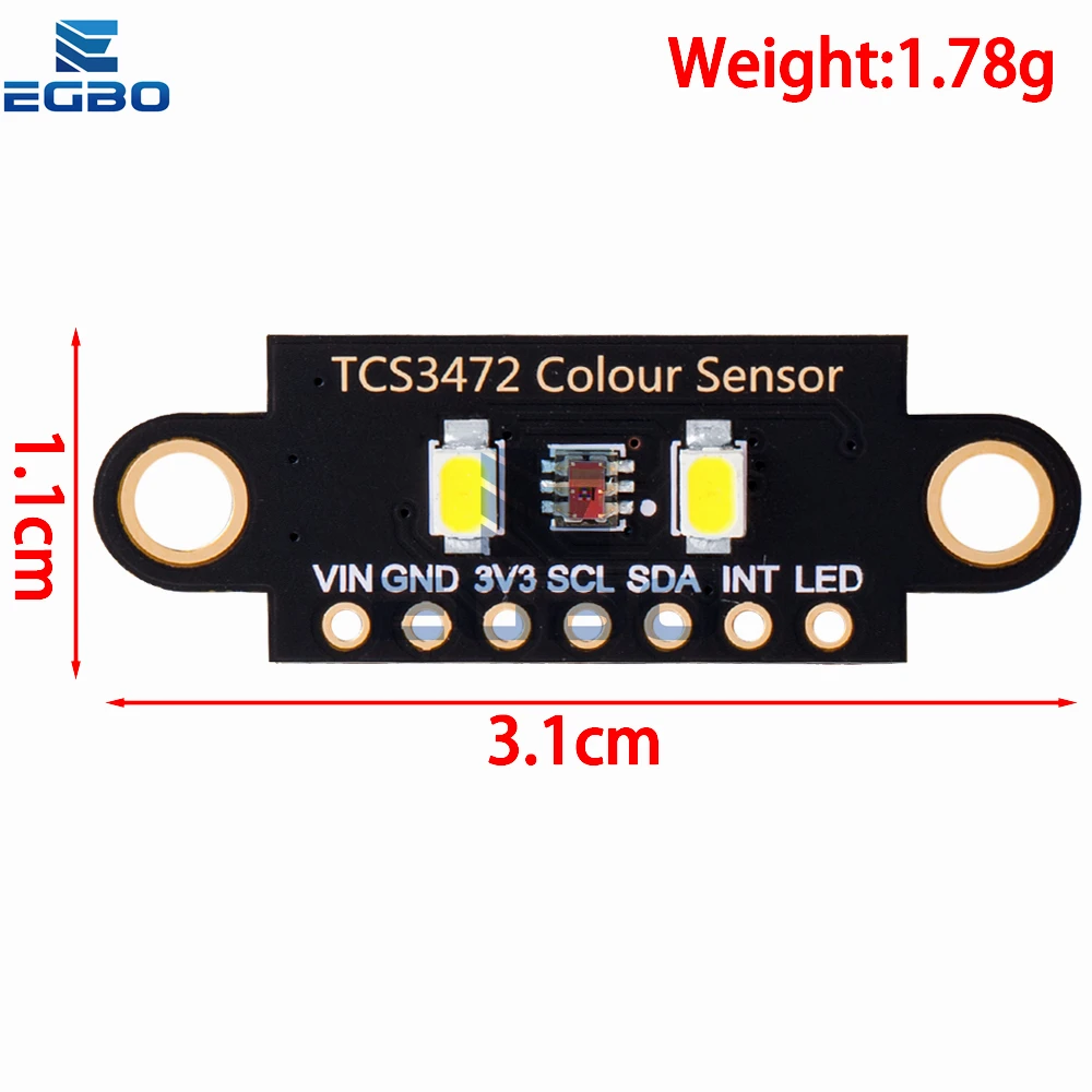 컬러 센서 인식 모듈, RGB 개발 보드 IIC, Arduino STM32 실험실용, TCS34725