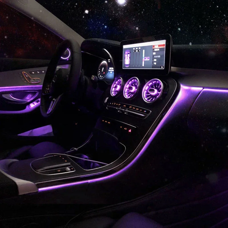 64 color Ambient light For Mercedes benz W205 X253 C GLC class C260 GLC C180 C200l Atmosphere advanced light decoration lamp