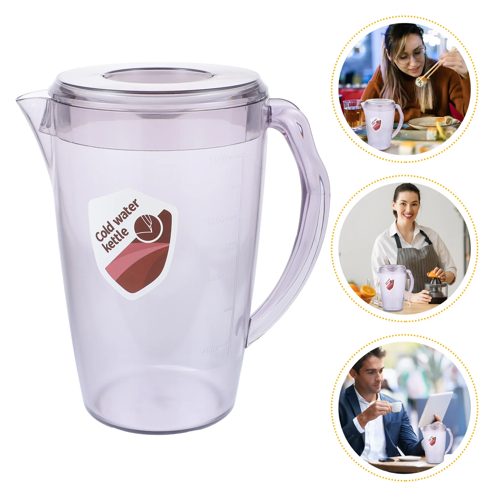 

1Pcs Cold Water Kettle Plastic Large Capacity Portable Handle Multipurpose Juice Beverage Kettle Household