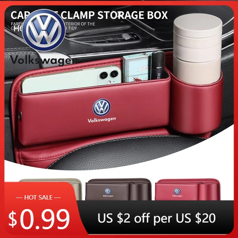 

Для Volkswagen VW 2025: Новинка! Органайзер-подстаканник для зазора между сиденьями, аксессуары для автомобилей Volkswagen VW GTI R-Line R Polo Golf MK8