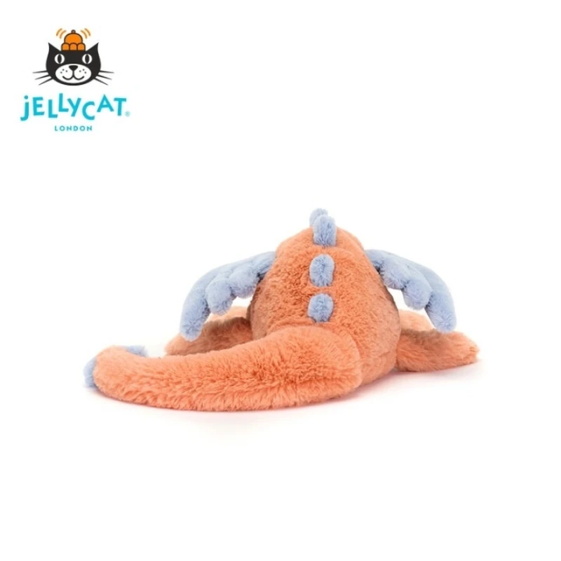 Jellycat Persimmon Dragon 66 см мягкая пушистая плюшевая игрушка - 100% натуральная приятная кукла, новая с биркой для подарка