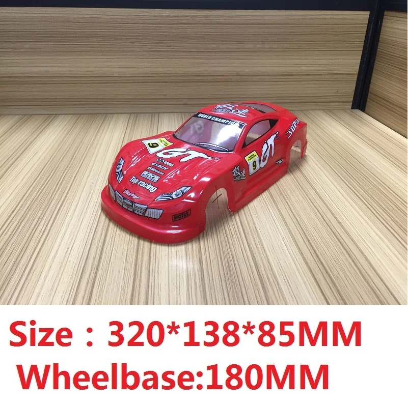 3styles PVC painted body shell for 1/14 R/C racing on-road drift cars 138mm Width 180mm wheelbase