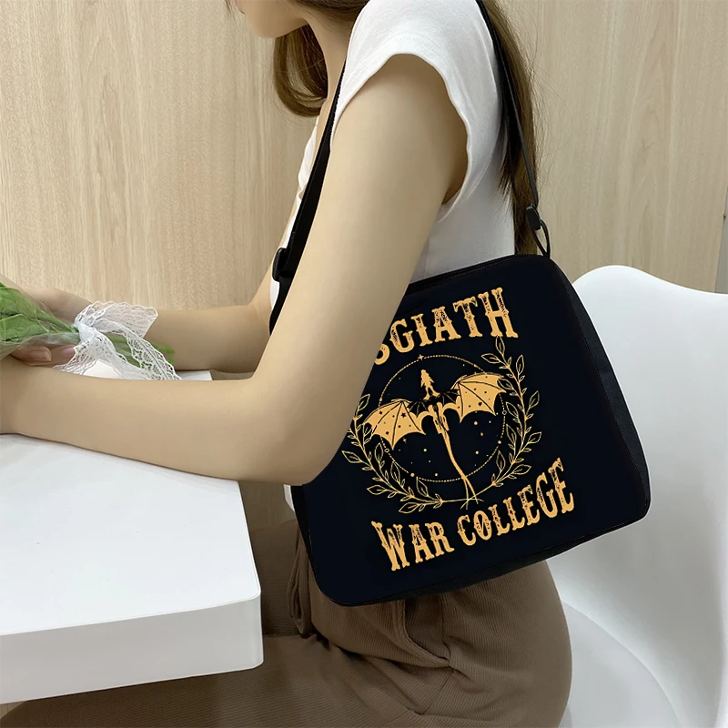 Fourth Wing Shoulder Bag Basgiath War College Women Handbag Fly or Die Casual Messenger Bags Dragon Rider Crossbody Bag Gift