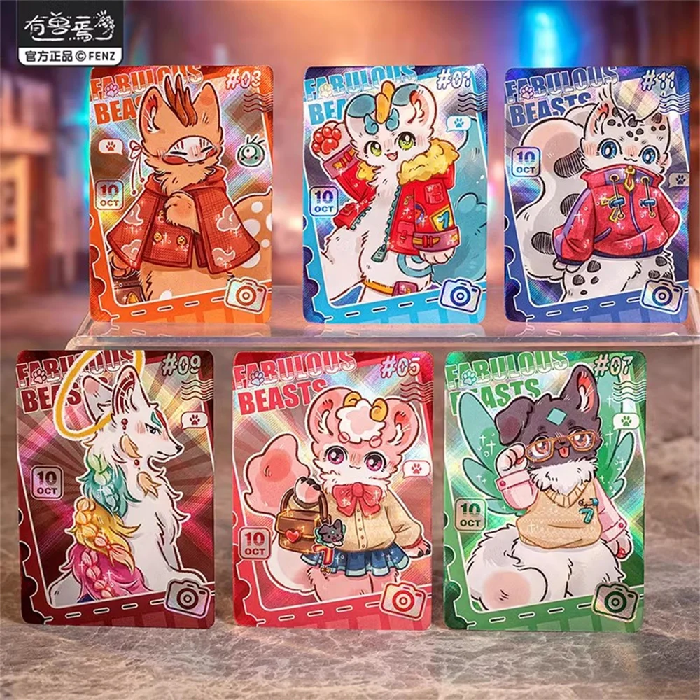 Official Fabulous Beasts Cartoon Character Laser Collection Card Cosplay Original Gift