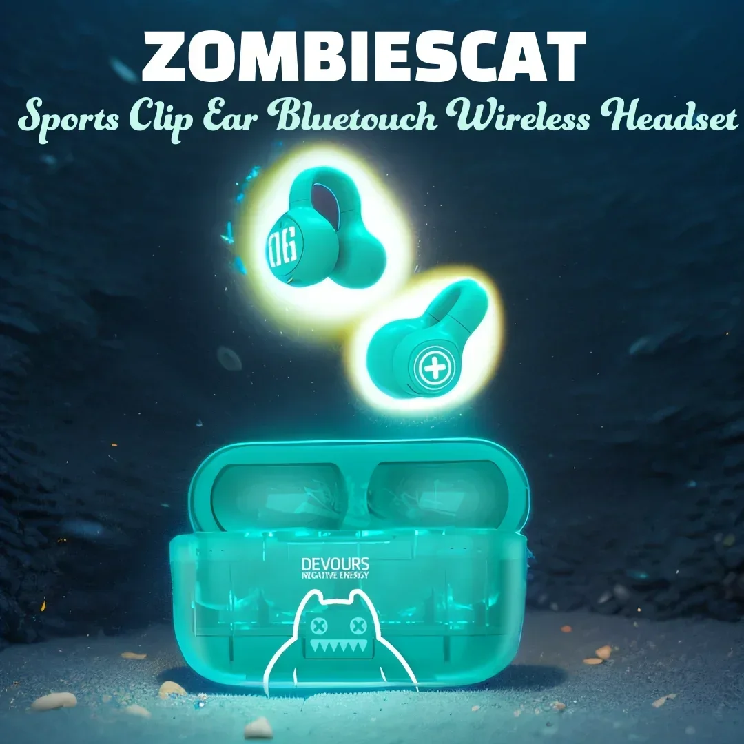 ZOMBIESCAT MGM-004 Hanging Ear Bluetooth Earphone Noise Reduction Surround Stereo Wireless Earbuds Clip-on Adjustable Headsets