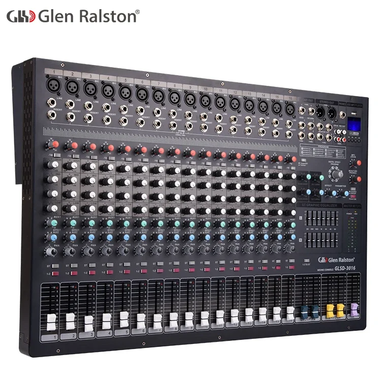 Glen Ralston High Quality 16 Channel Professional Audio Mixing Console Audio Mixer