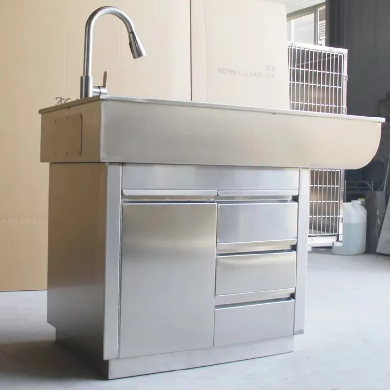 2026 Pet Bath Stainless Steel Dog Bath Dog Bath Pet Store Grooming Pool