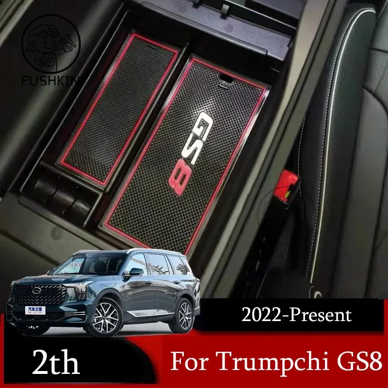 

For Trumpchi GS8 2th 2022 2023 Car Center Console Organizer Storage Interior Armrest Storage Box Auto Modification Accessories