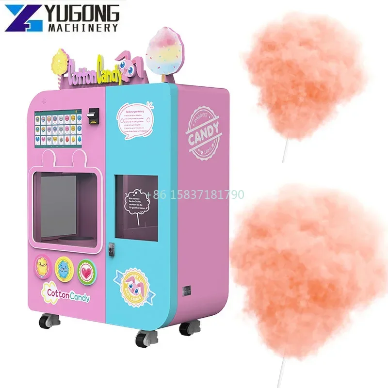 Hot Sale Electric Fully Automatic Cotton Candy Vending Machine Playground Kids Cotton Candy Making Machine for South Africa