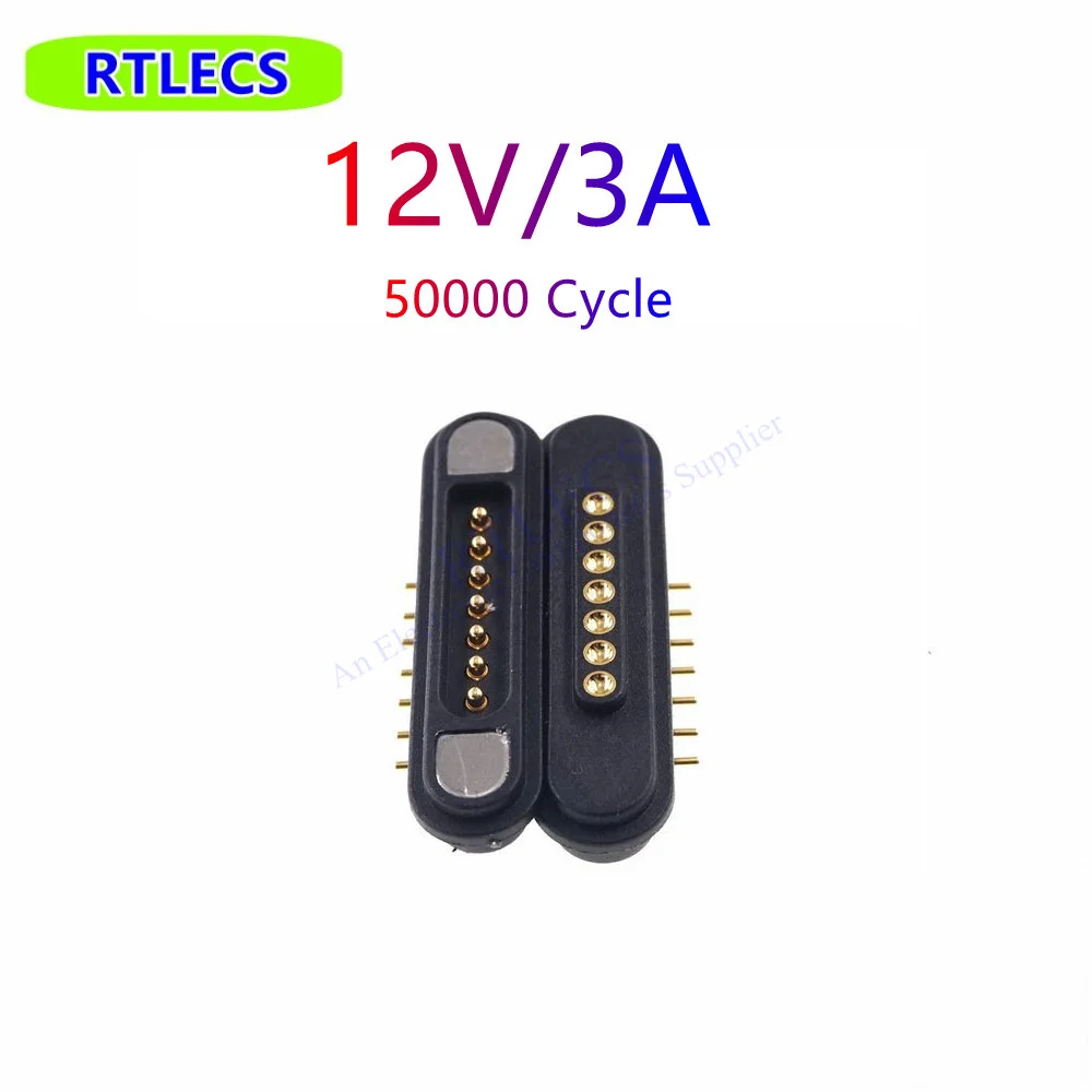 Magnetic Connector 2 3 4 5 6 7 8 9 11 Pins Pogo Pin Spring Loaded Pogopin Male Female Pad 2.2mm Grid 12V 3A DC Power wire USB