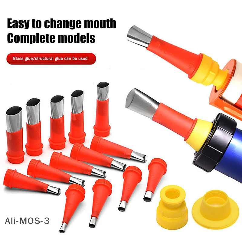 

【S】22 Pieces Silicone Welding Tools Stainless Steel Welding Nozzle Glue Applicator Mastic Sink Seal