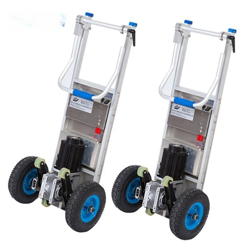 China aluminum lithium-ion electric climber stair hand trolley cart two-wheel climber stair electric heavy duty trolley cargo