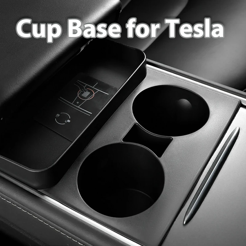 

Center Console Cup Holder for Tesla Model 3 Model Y Car Interior Anti-Slip Water Cup Limiter Sunglass Holder Key Card Organizer