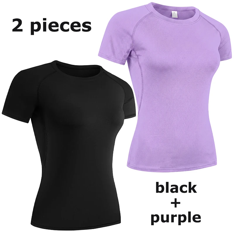 Compression Shirt Short Sleeve Athletic Yoga
