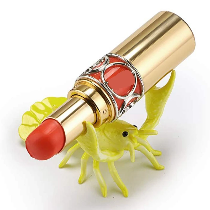 Creative Cute Lobster Model Pen Holder Weightlifting Lobster Bracket Storage Rack Pen Rack Gift Stationery Yellow
