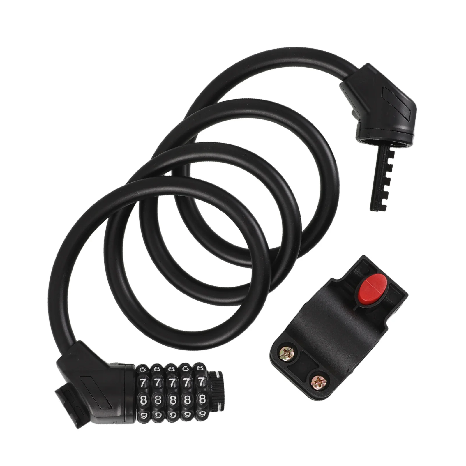 

5 Digit Resettable Bike Lock Cable Portable Anti Theft Security Lock for Mountain Road Electric Bicycle Scooter