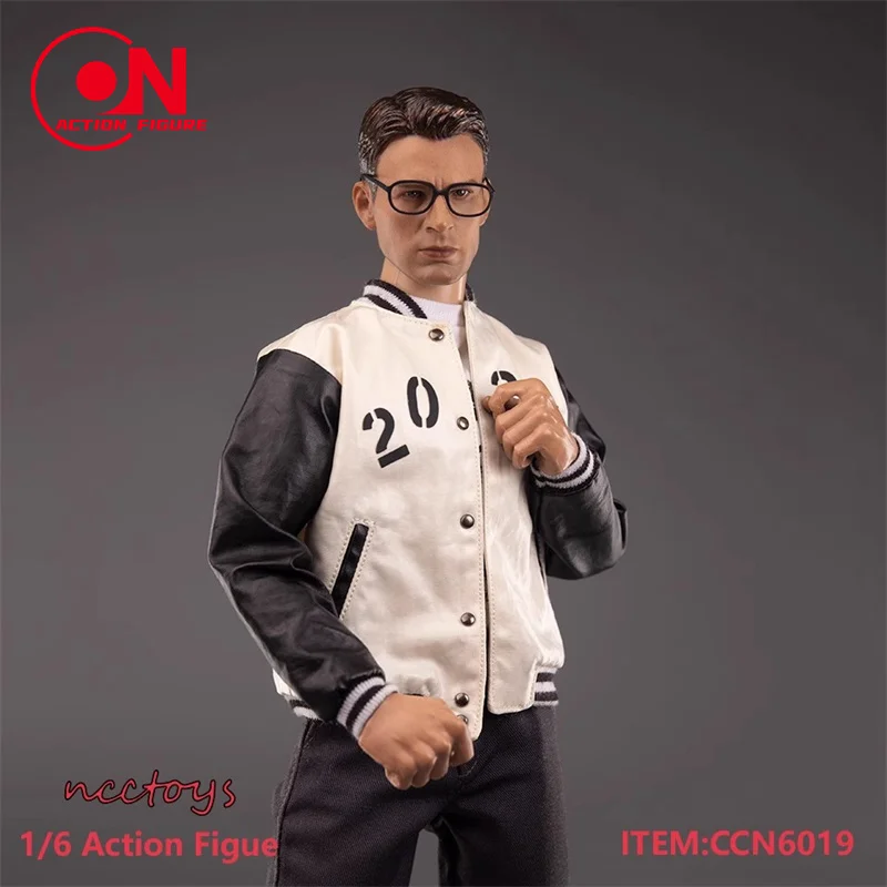 In Stock Ncctoys CCN6019 1/6 Soldier Retro Short Baseball Jersey Jacket With Pocket Print Sportswear For 12