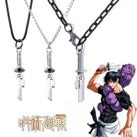 Jujutsu Kaisen Necklace Anime Merch Cosplay Fushiguro Toji Pendant Men Jewelry Accessories Birthday Gifts