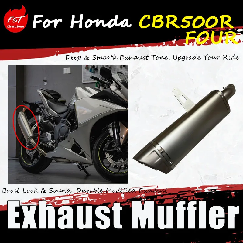 For Honda CBR500R FOUR FST Special modification accessory for the exhaust pipe at the tail end Durable Exhaust Tip, Cool Look