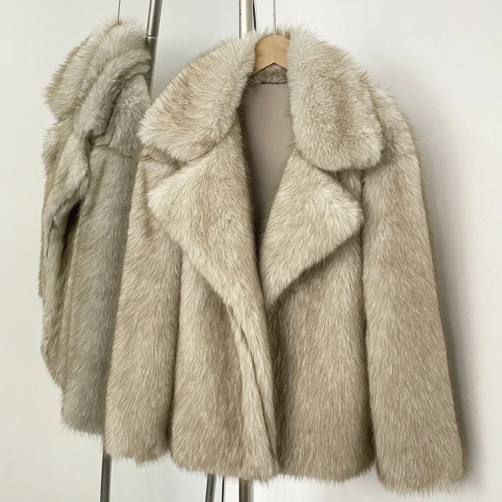 2026 Fluffy Faux Fur Coat Women Loose Fur Coat for Women Winter Fur Coat Eco-friendly Female Thick Lady High Street Outerwear