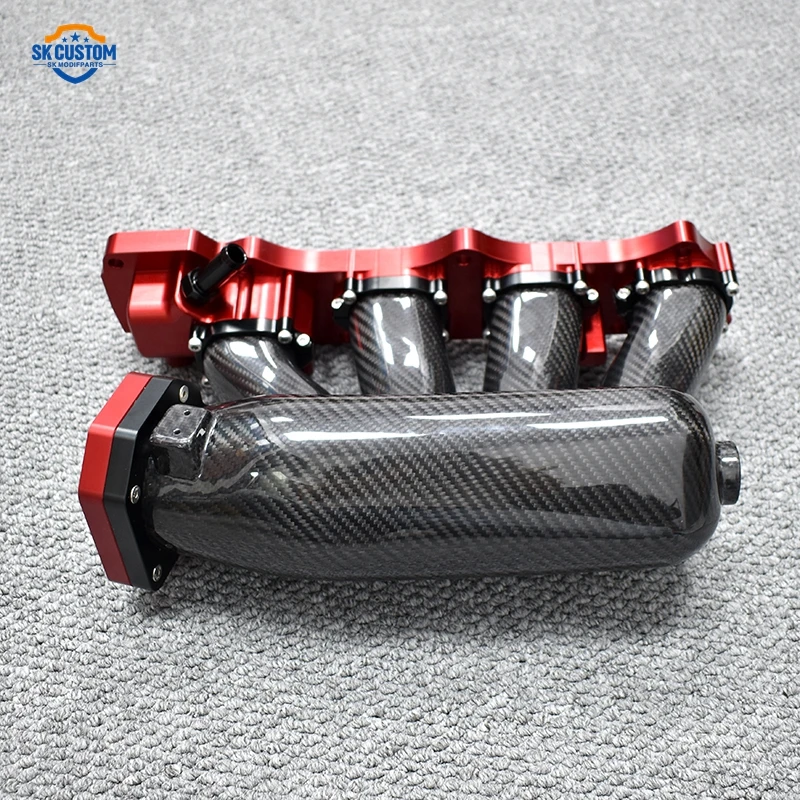 Carbon Fiber Intake Manifold for Honda K20 K24 Engine 70mm Throttle Body - view 5