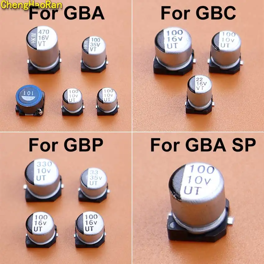 

ChengHaoRan For GBA GBC Mainboard Capacitor & Power Inductor Replacement Parts For Gameboy Color Advance GBA SP GBC GBP
