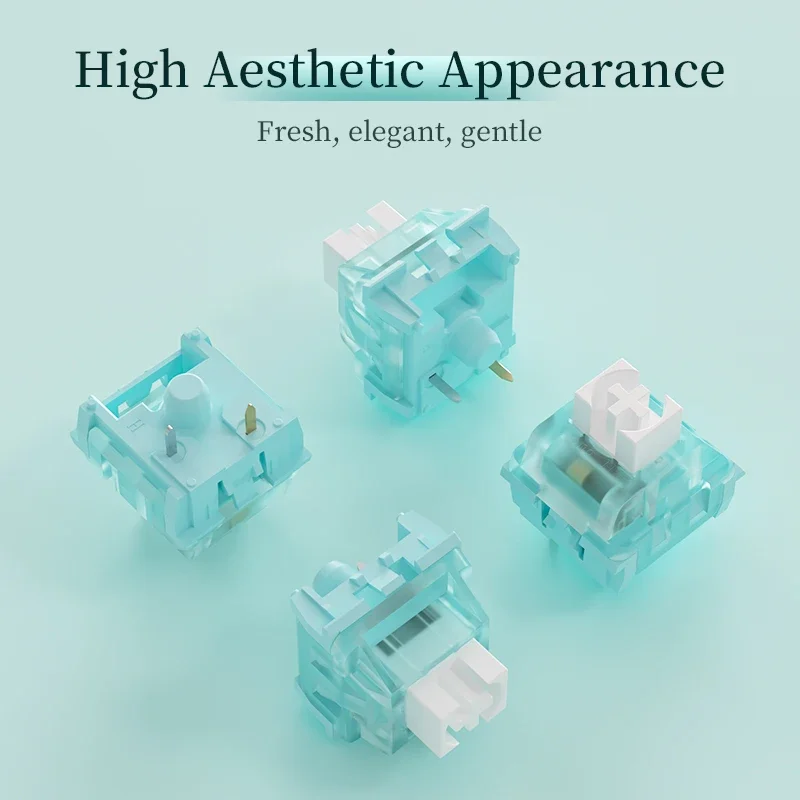 Kailh Longhua Anther Series Indigo Naturalis Silent Linear Switch MX Cost-effective Light-transmitting Office Mechanical Switch - Image 2
