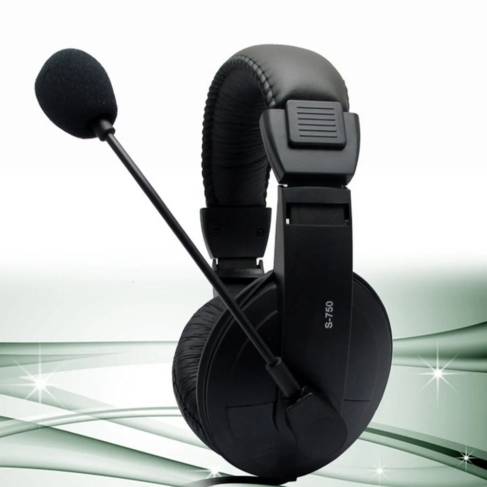 

Headset 3.5mm Stereo Headphone for Pc Laptop Black Plug Play No Driver Full Range Sound Comfortable Wear 3.5mm Stereo Headphone