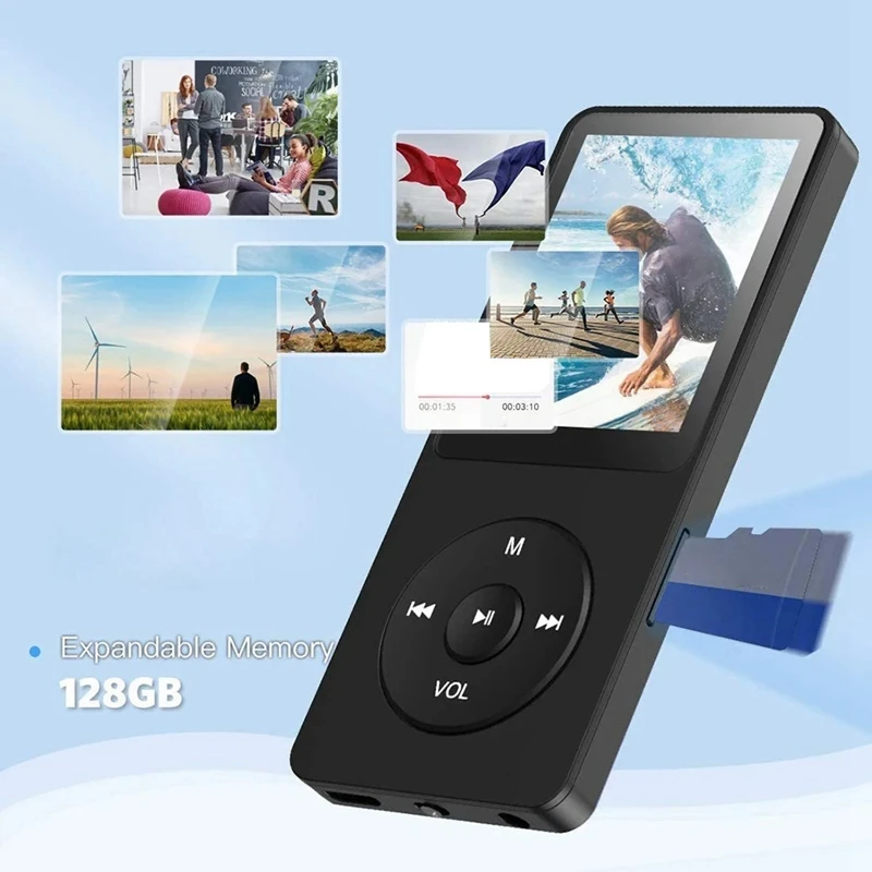 32G Bluetooth Mp3 Player Fast Charging Bluetooth Version Expandable Memory Card Music Player FM Recording E-Book
