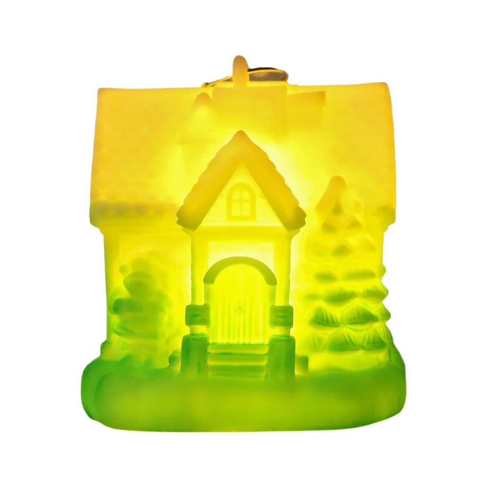 Vinyl Santa Claus Night Light Luminous Glowing Christmas Tree Desktop Lamp Mini Atmosphere Christmas Desktop Ornaments