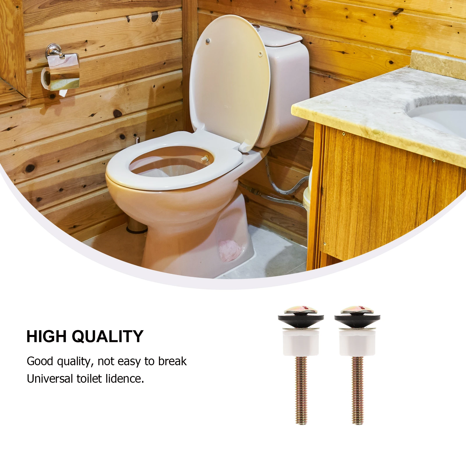 

2 Sets/4pcs Water Tank Bolts Toilet Seat Installation Supplies Universal Seats Parts Installed Screws